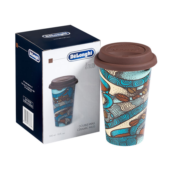 DeLonghi 10oz. Double Wall Insulated Ceramic Travel Mug Wayfair